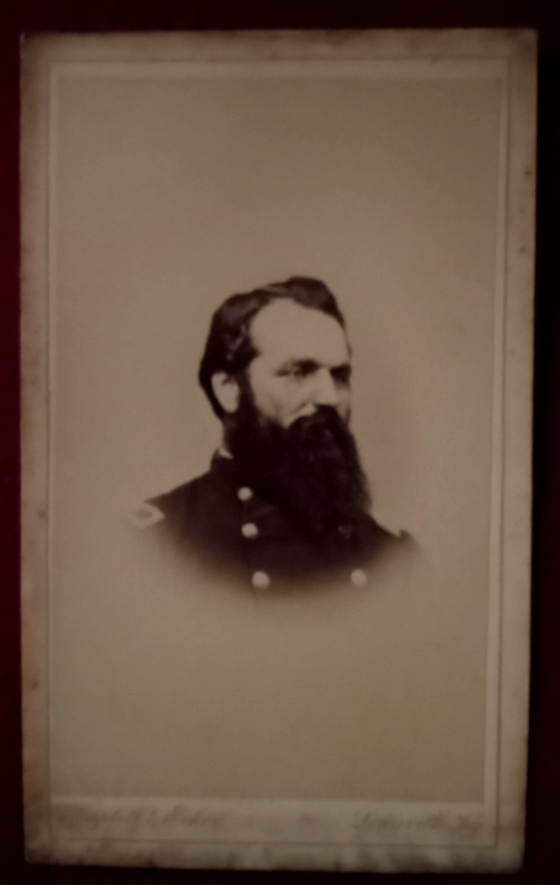 ORIGINAL ID'D CIVIL WAR CDV OF COLONEL JOHN CARTER MOON 85TH OHIO 118 US CT