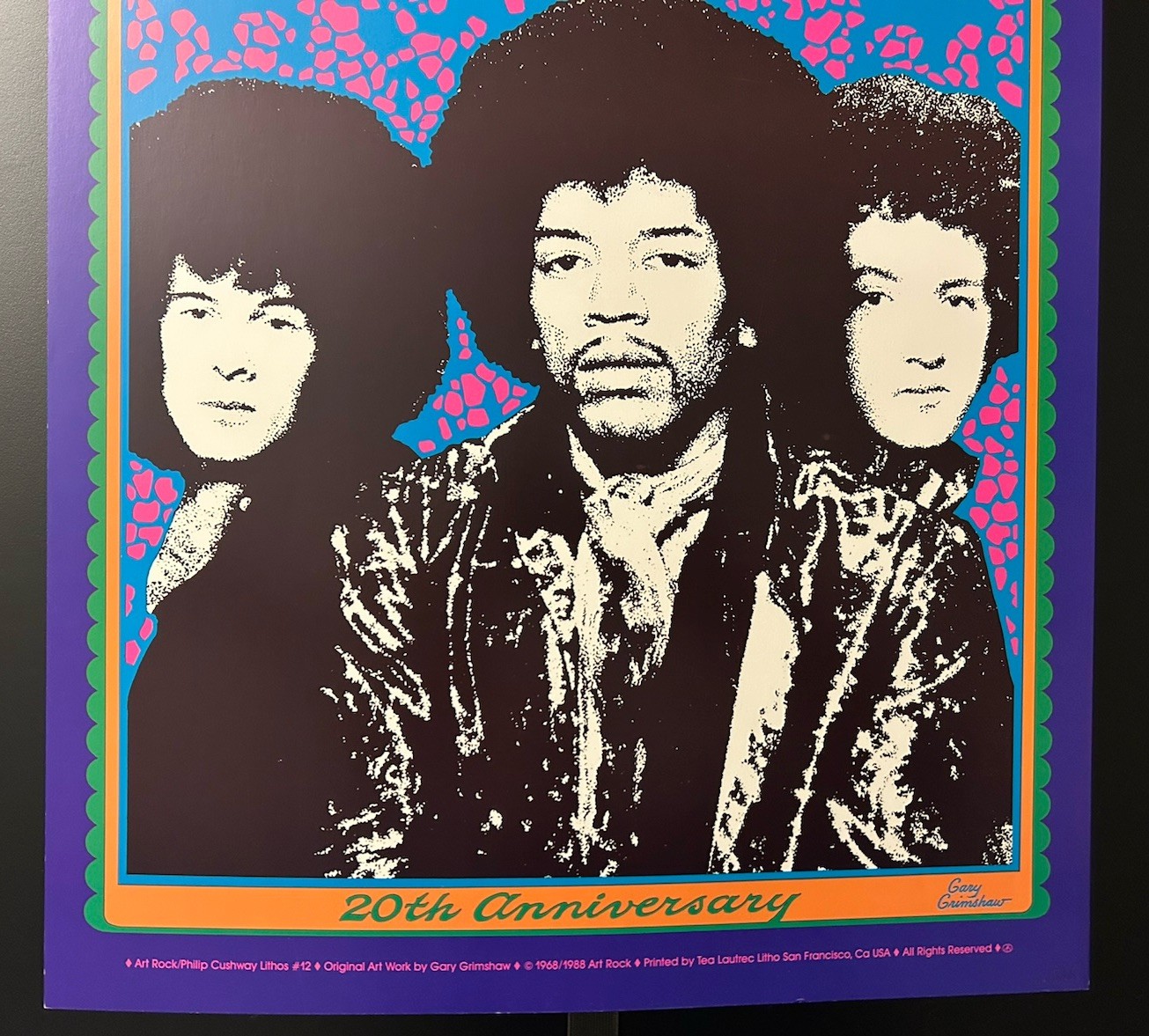 1988-JIMI HENDRIX EXPERIENCE 20TH ANNIVERSARY POSTER-CNE TORONTO-GARY GRIMSHAW-#