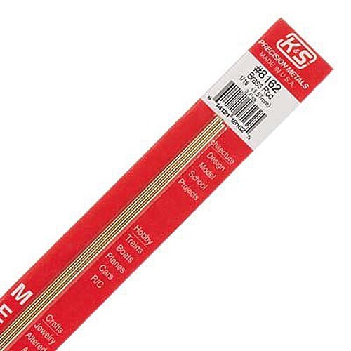 K-S 1/16'' Solid Brass Rod 3/ (3) - #8162
