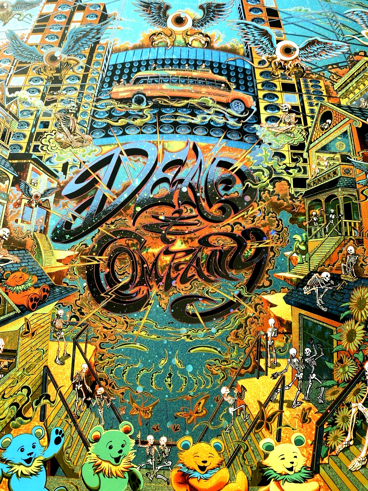 Dead & Company GALAXY FOIL Poster Sphere Las Vegas May 16 2025 #/335 Miles Tsang