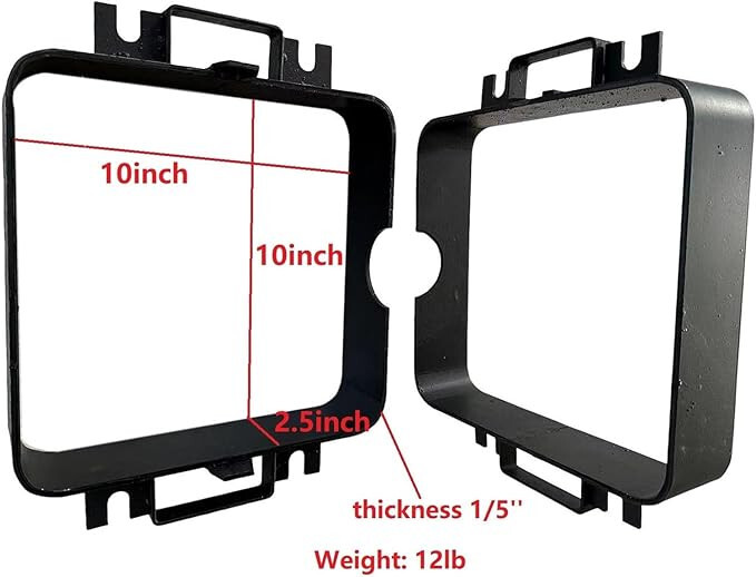 2-Part LSMIITTH Iron Large Flask Mold Frame for Sand Casting Big Jelwery Making