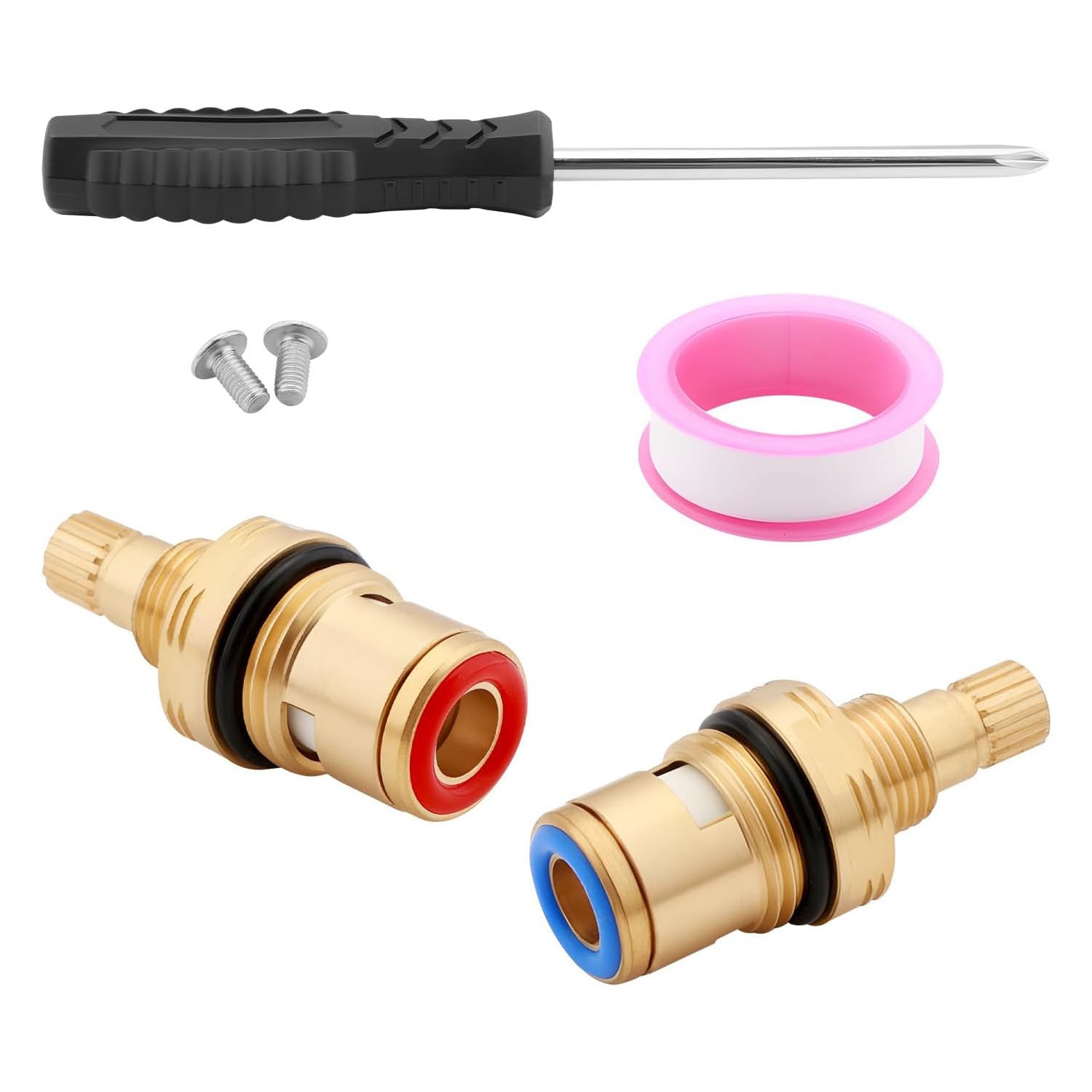 Brass Ceramic Valve Cartridge Set For CC Basin Faucet Cold Hot Ceramic Cartridge