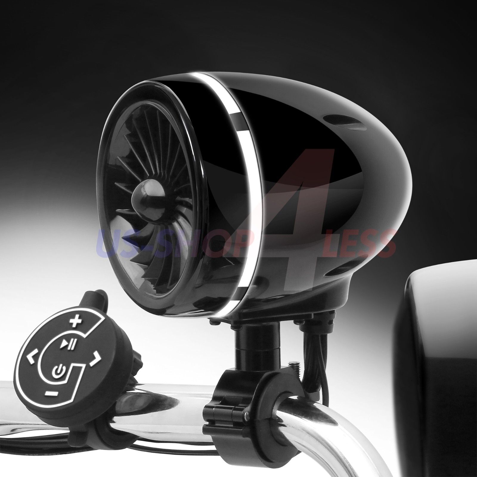 Waterproof Bluetooth Motorcycle Stereo LED Speakers Amp Audio System Harley USB
