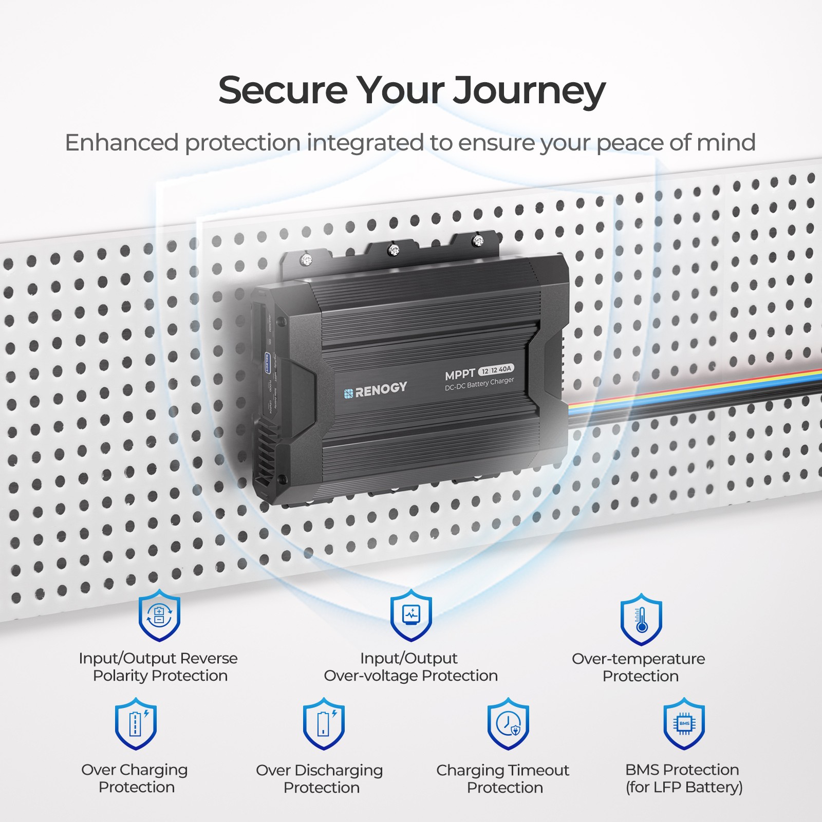 Renogy 12V 40A DC-DC Battery Charger w/MPPT Solar Input For RV Marine Camping