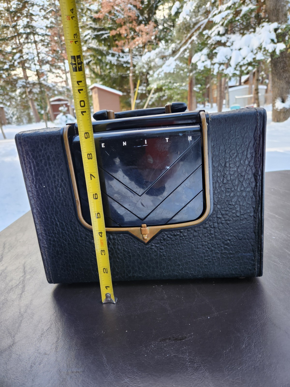 Mid-Century ZEINTH Portable RADIO ~ Model G503 ~ Black ~ 1950