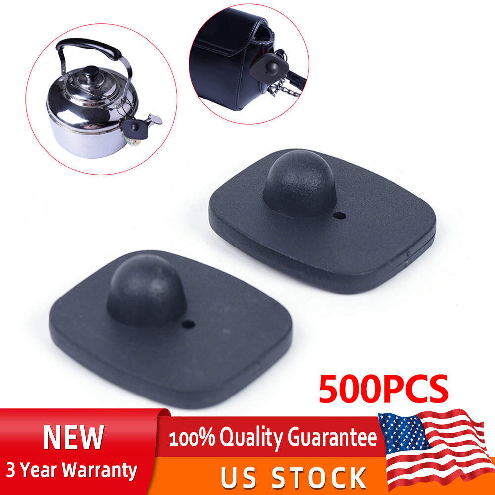 500X EAS Hard Tags Security Lock Tags+Pin Anti Theft Clothing Magnetic Buckle
