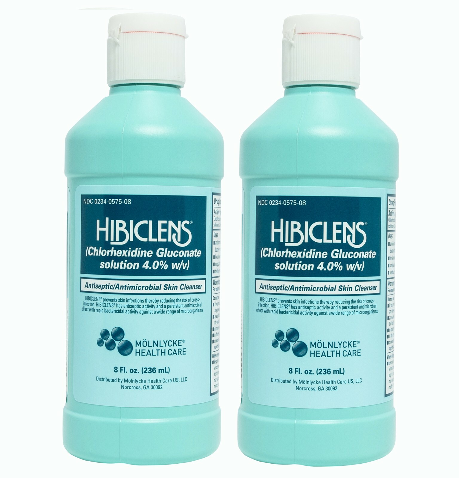 Hibiclens Antimicrobial Skin Liquid Soap 8 oz 2 PACK - 57508