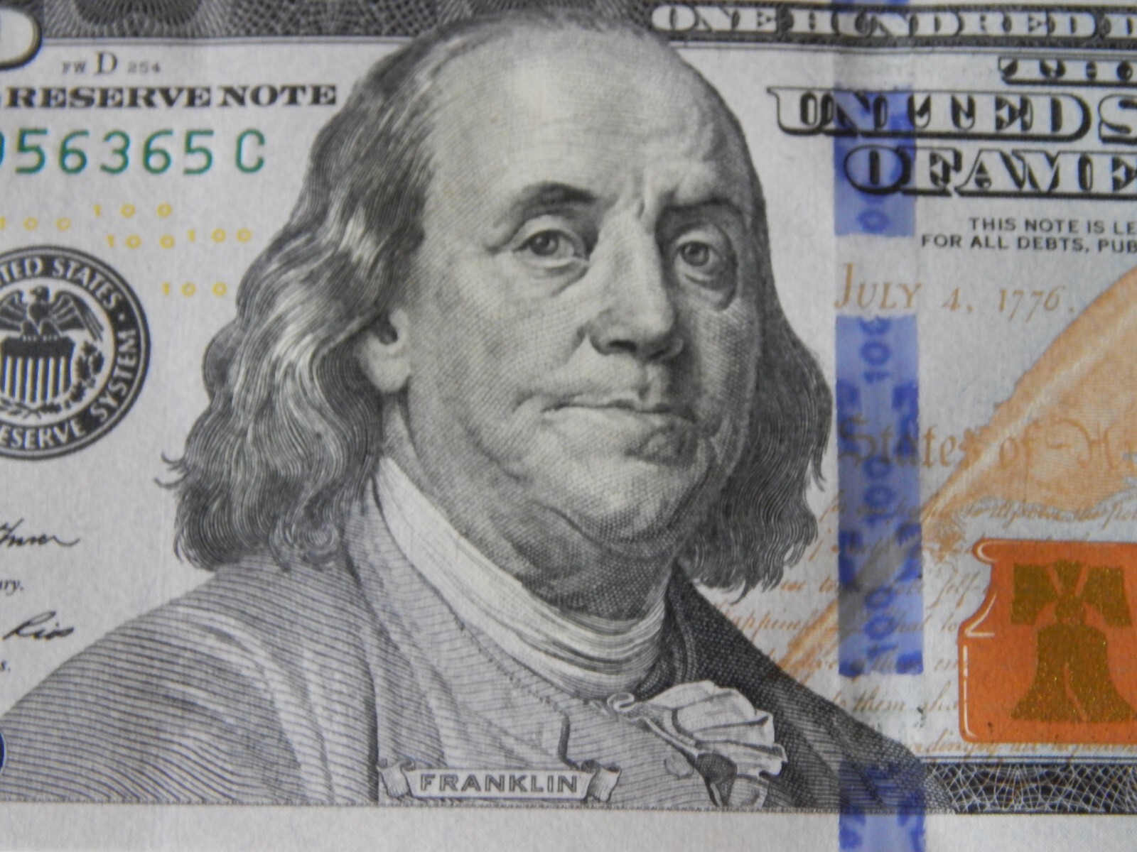 THE BRAND NEW U.S. $100 ONE HUNDRED DOLLAR BILL UNCIRCULATED ITEM #1736.