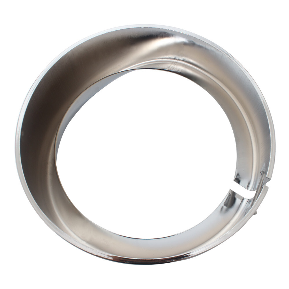 Chrome 7" Headlight Trim Ring Visor Bezel for Harley Touring Road King Softail