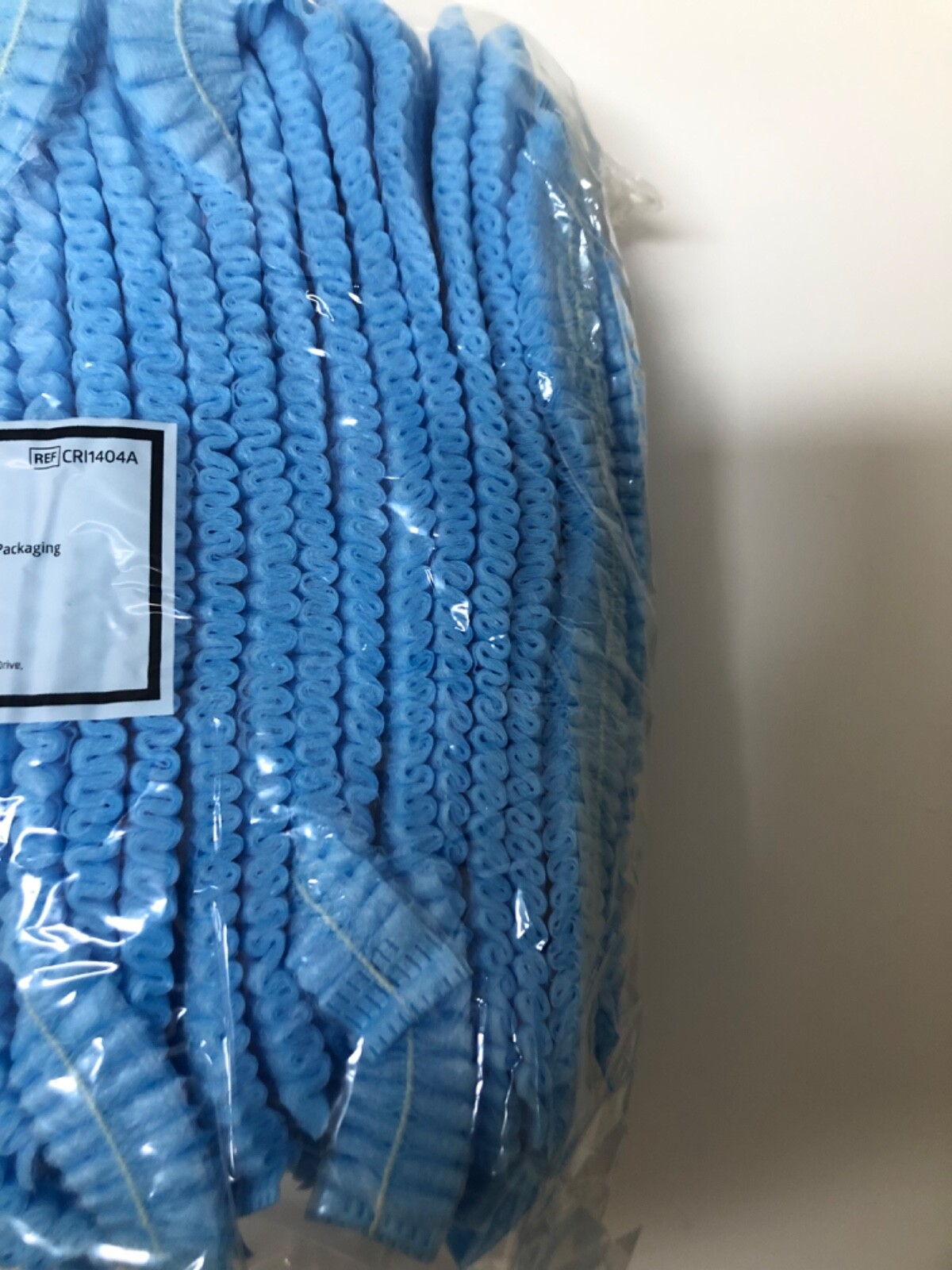 1000 Case - Medline 24" Blue Bouffant Cap Non Woven Disposable Hairnet CRI1404A