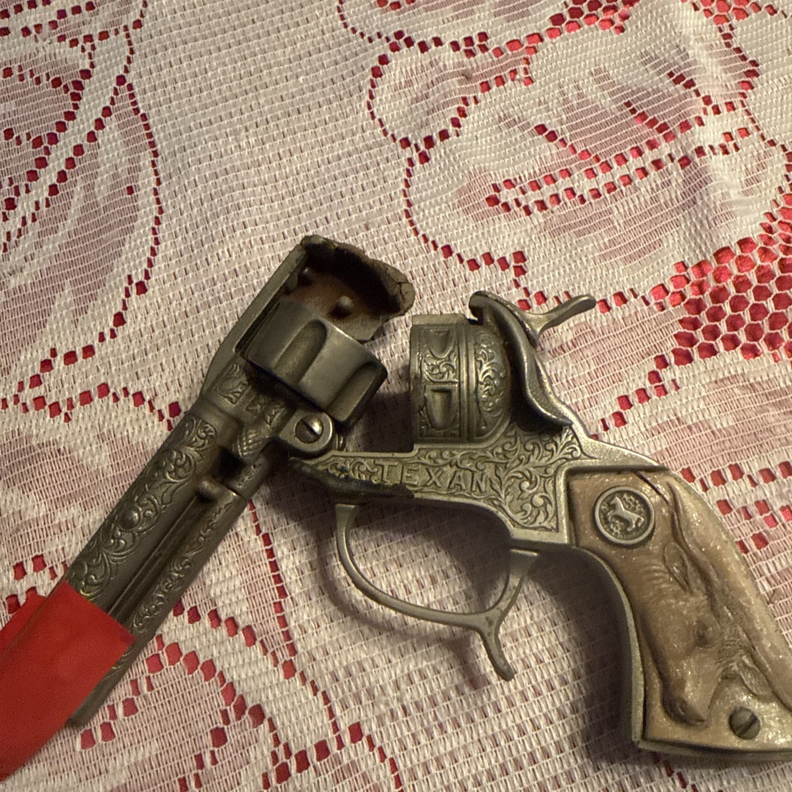 Vintage Gene Autry Toy Pistol Cap Gun Horse Head Grips 1950-60 Era