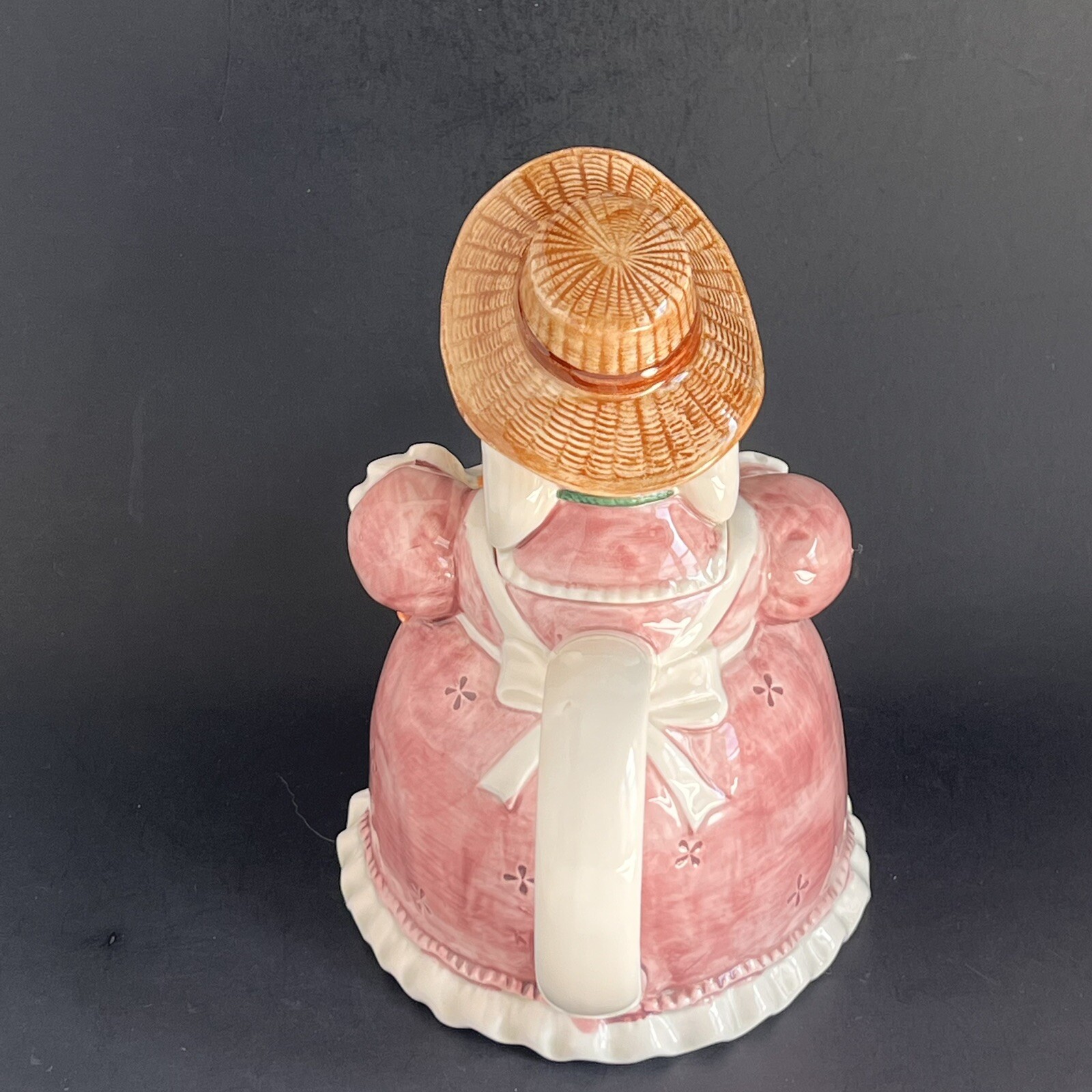 Otagiri Handpainted Ceramic Gardening Bunny Teapot 10” Cottagecore