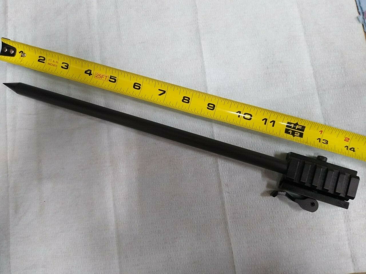 1/2"OD Steel Picatinny Rail Rifle,Shotgun,Crossbow Spike Bayonet Glass Breaker