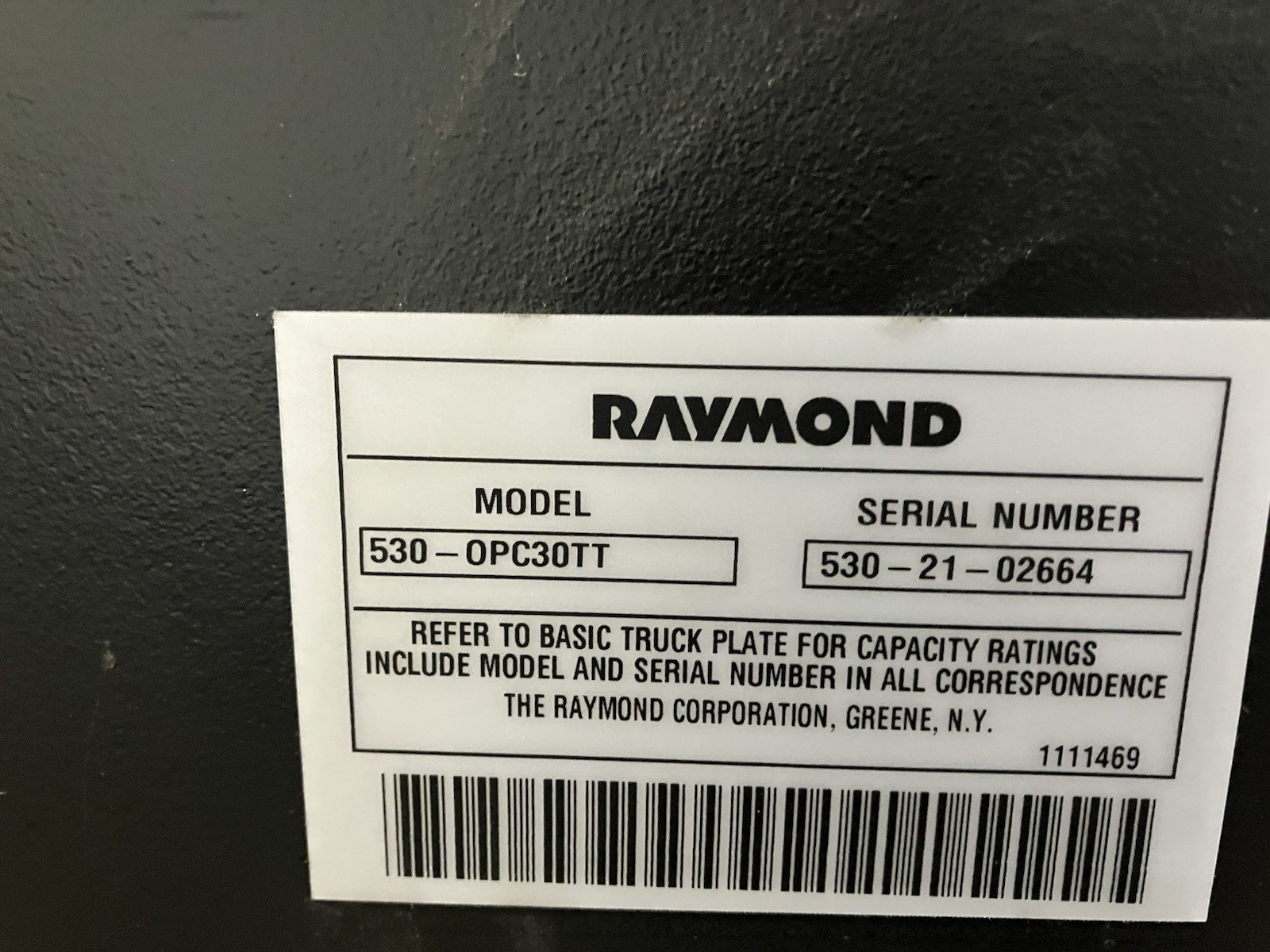 2021 RAYMOND 530-OPC30TT Wire Guided Order Picker Forklifts 189 Max Lift