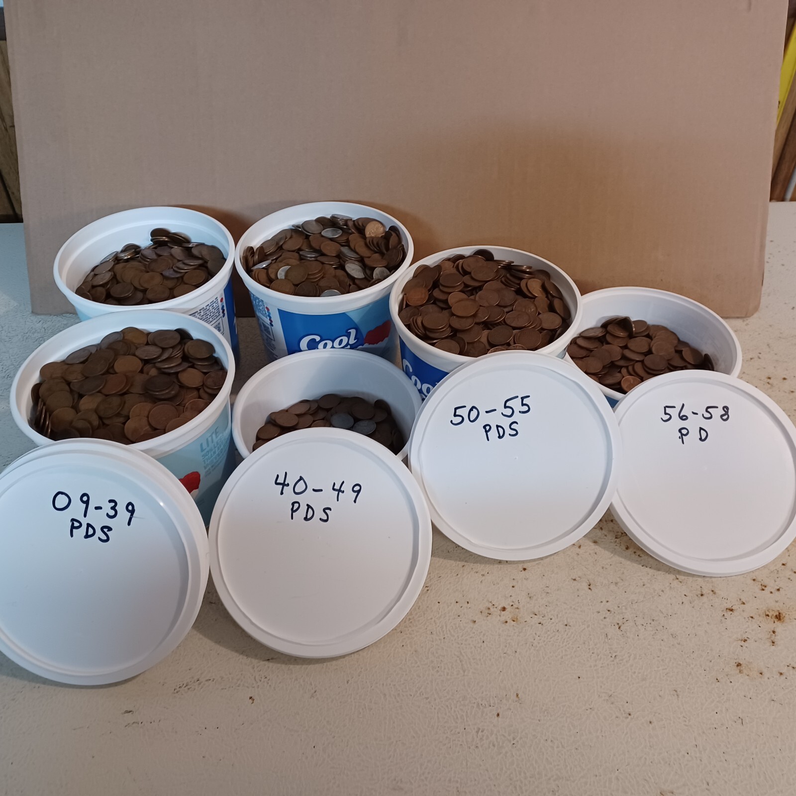 Wheat Cent Roll ranging from 1909-VDB-55PDS-Ol' Fred's Hoard, 60% Pre40-SEE DESC