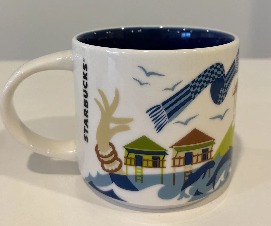 Starbucks Cambodia You Are Here Ceramic Coffee Tea Mug 14oz. 2018 No Box EUC