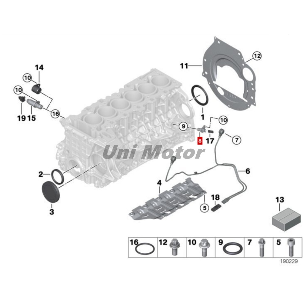 OEM Crankshaft Position Sensor 13627525015 For BMW 328i 2007-2013 528i 2008-2011