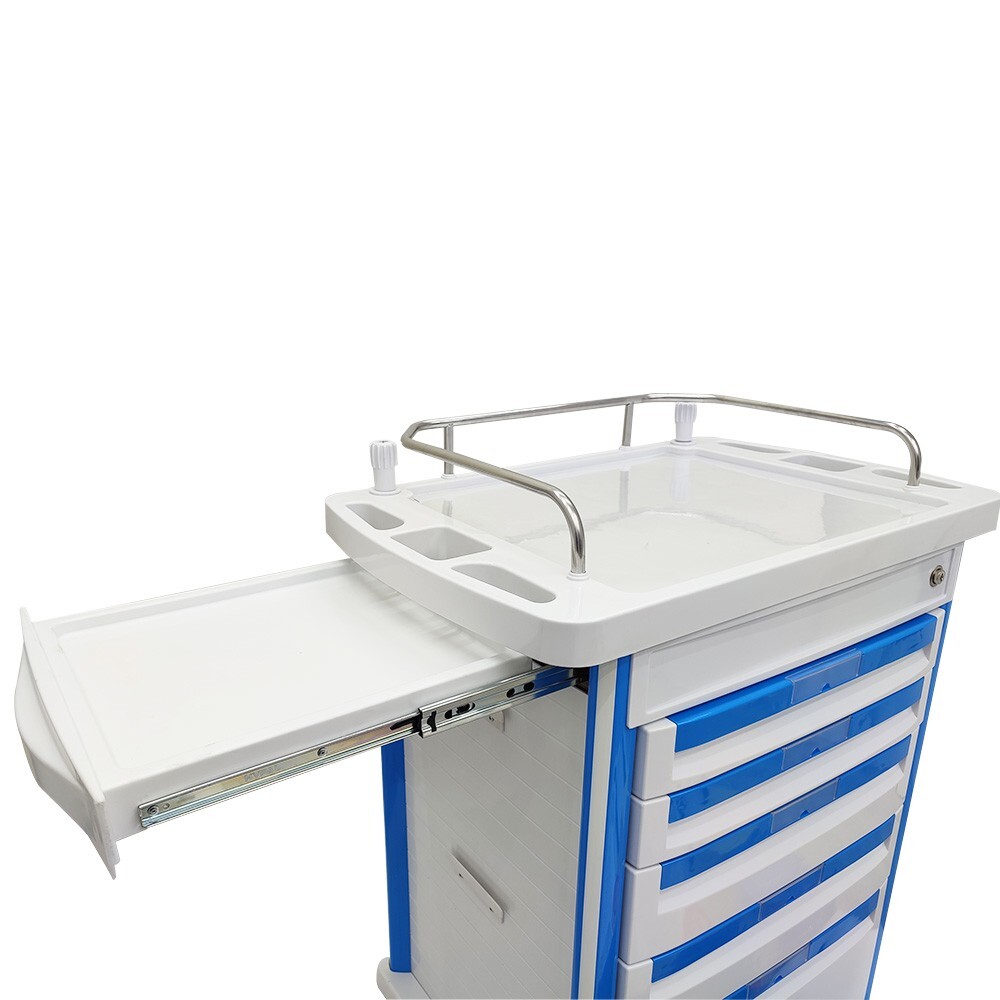 Anesthesia Emergency Treatment Trolley Medicine Medical Cart ABS Plastic