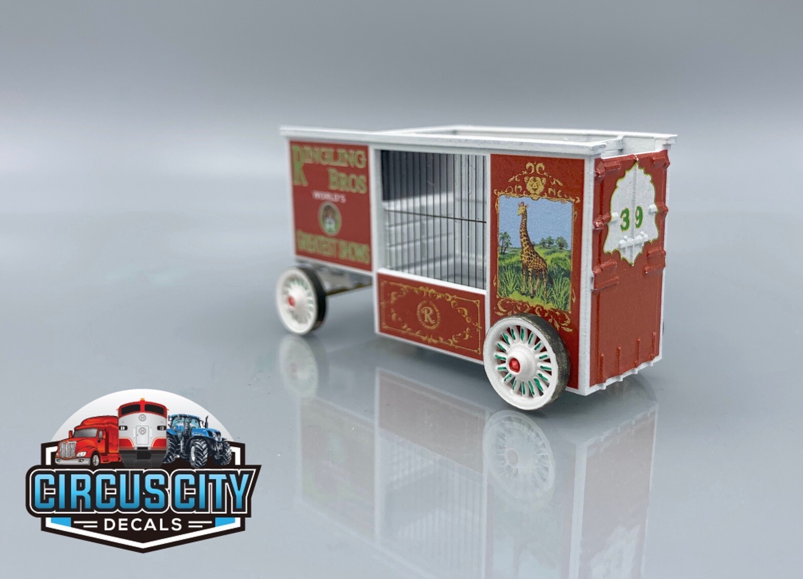Ringling Brothers Barnum Bailey Circus #39 Giraffe Wagon Kit HO Scale
