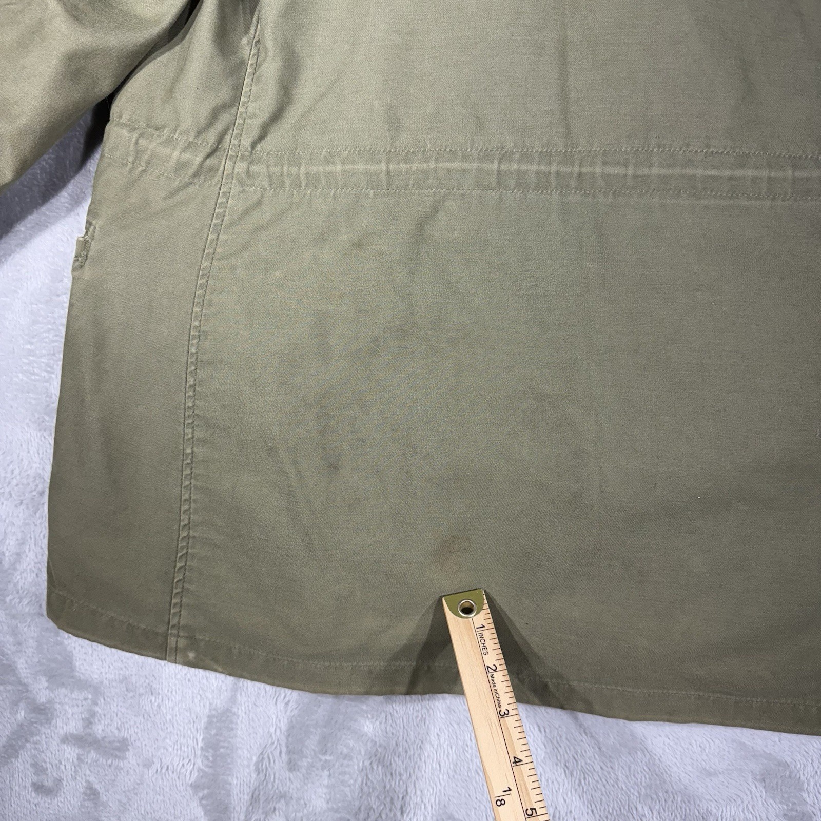 VTG US Military Jacket Mens Medium LONG Green OG-107 Cold Weather Field Coat 80s