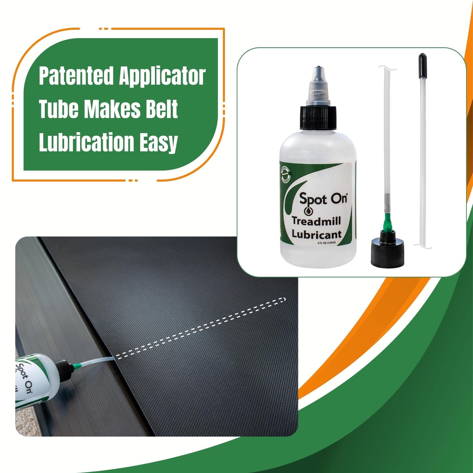 Premium Treadmill Belt Lubricant - Made in The USA - Patented 4 ounce, clear