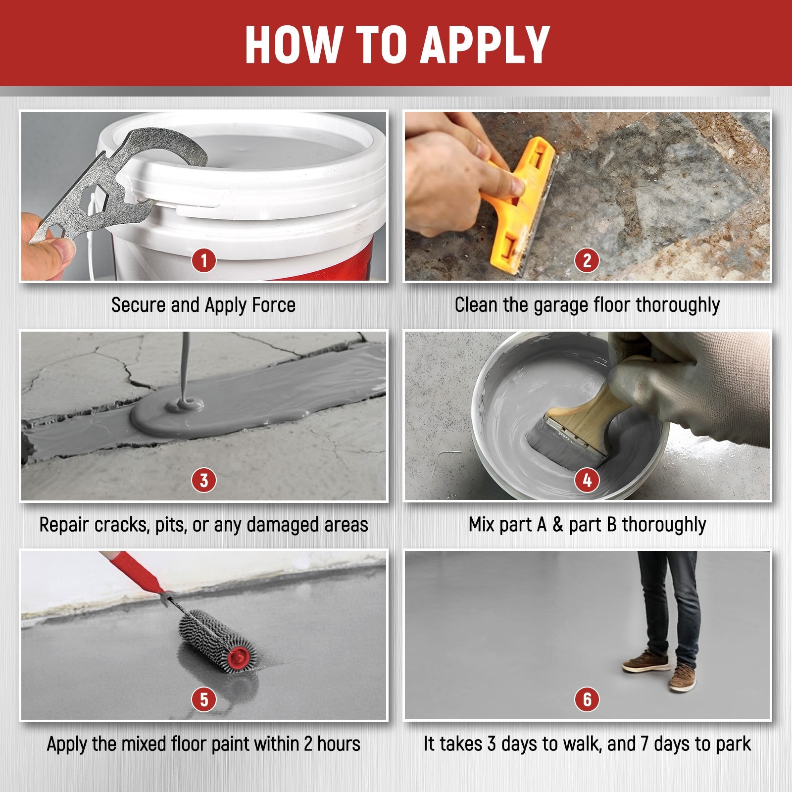 Professional Epoxy Floor Paint Kit, Acrylic Concrete Coating for Garage，4 Gallon