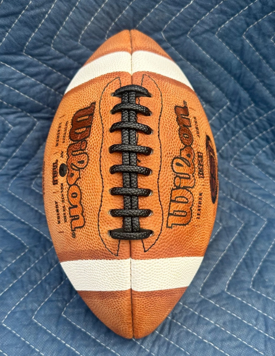 Wilson WTF1321 TDJ Junior Leather Game Brown Football GST-NEW-Made in USA!