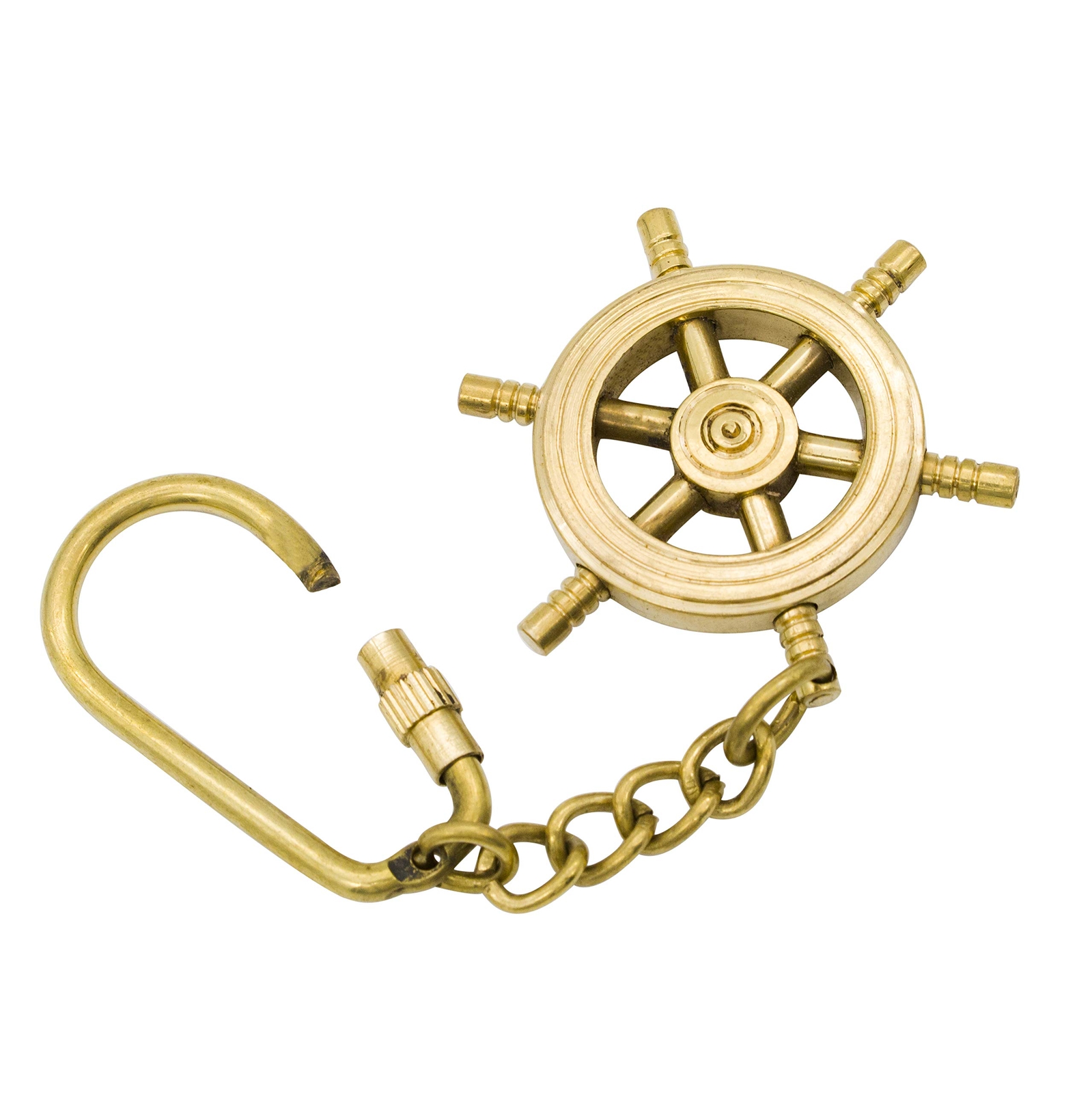Keychain Brass Maritime Ship Navigation Wheel Nautical Accessory Christmas Gift