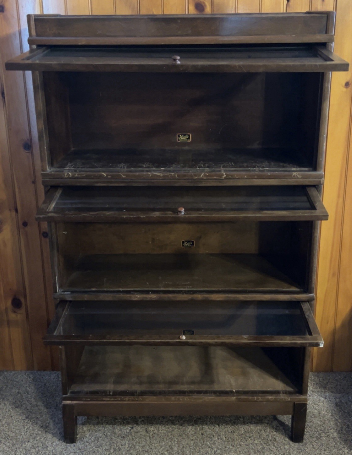 Vintage Hale Herkimer N.Y. barrister /lawyer Bookcase 3 Stack