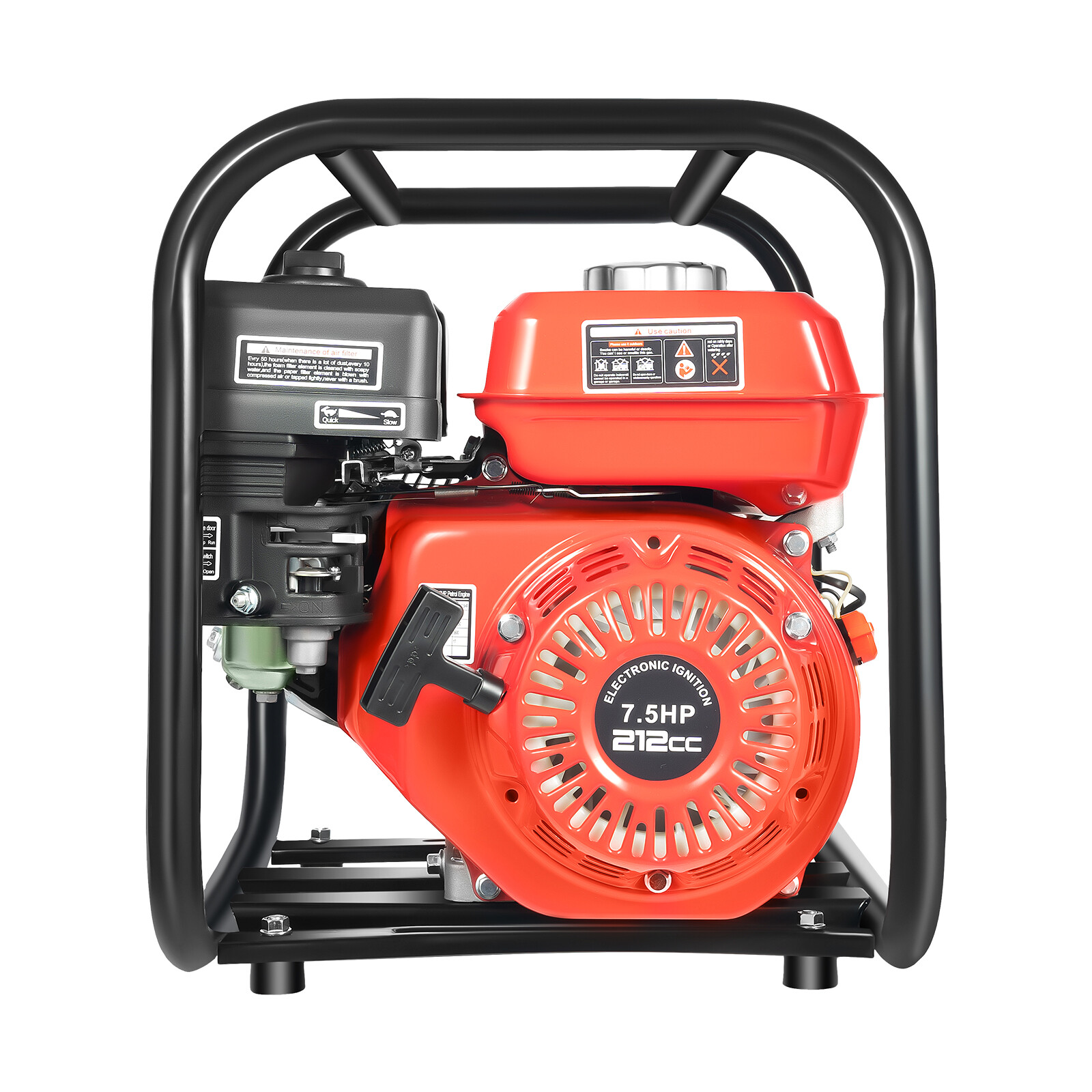 7.5 HP 2" Portable Gas-Powered Semi-Trash Water Pump Gasoline Water Pump 212CC