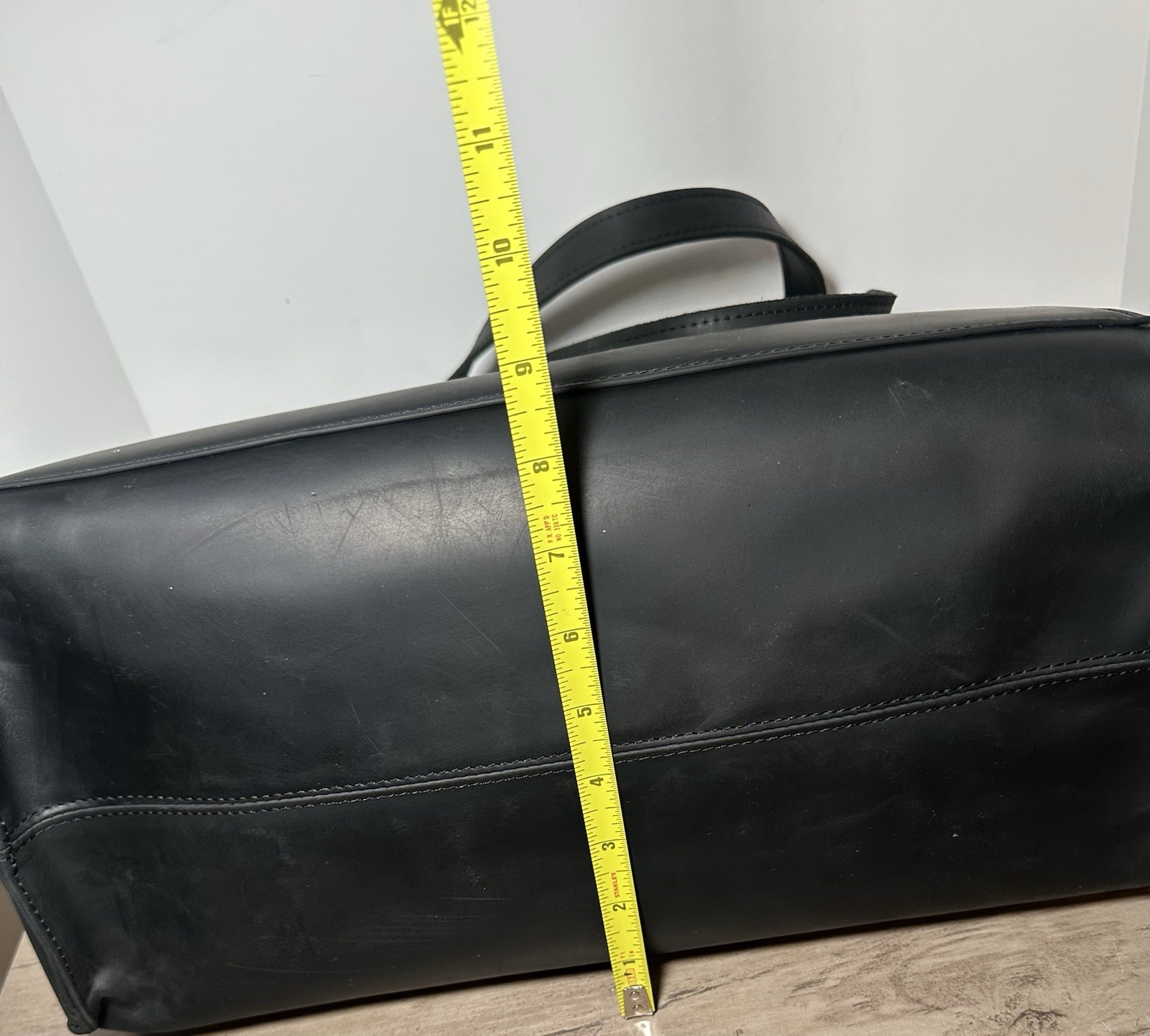 Pikore Large Black Leather Cat Carrier Tote Travel