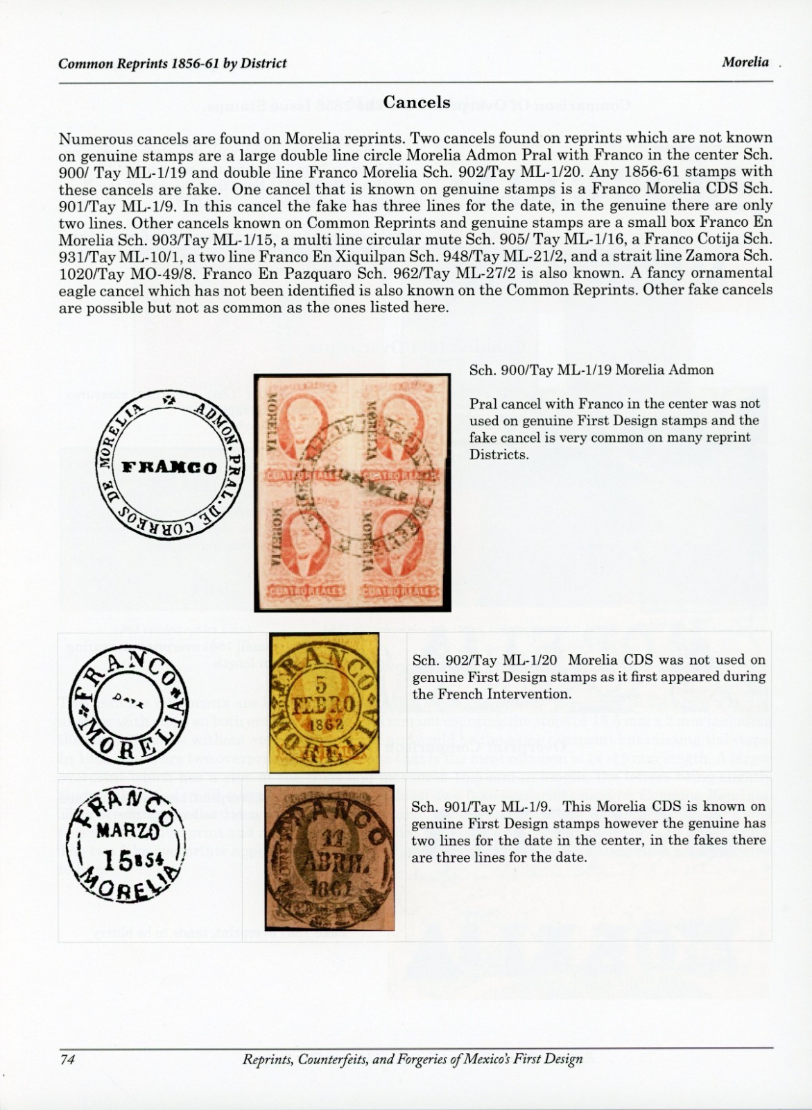 REPRINTS COUNTERFEITS and FORGERIES OF MEXICO'S FIRST DESIGN - 1856, 1861, 1867