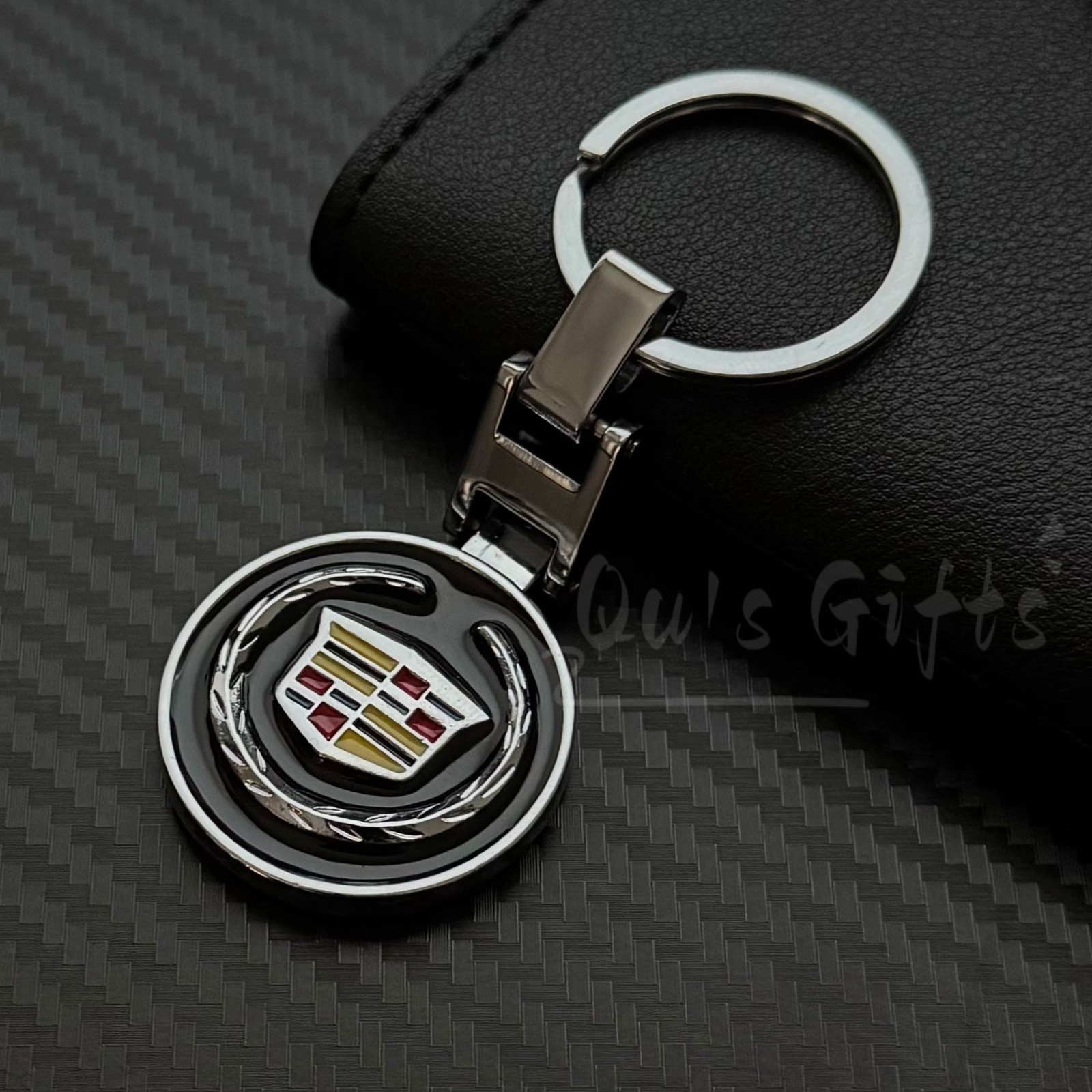 Double-Sided Metal Keychain for Cadillac – Premium Logo Key Ring