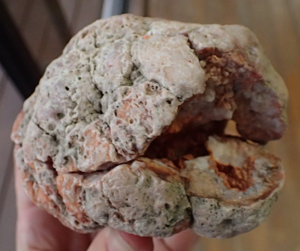 Square Botryoidal 2 Piece Geode KY Agate Gems Specimen Geology Rare Red Pink KG7