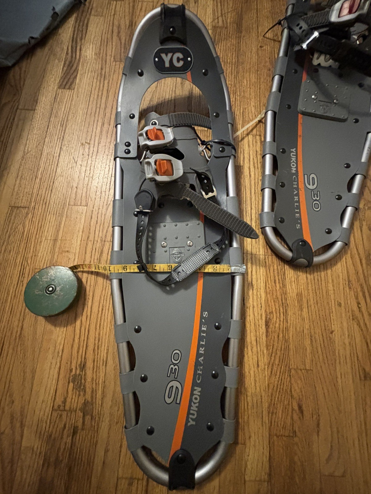 Yukon Charlie Mountain Profile Snowshoes Gray with Walking Poles & Carry Bag