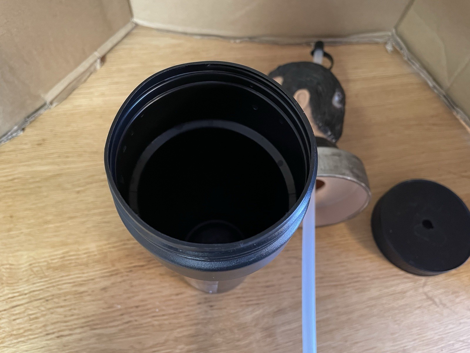 Vtg Terminator 2 T2-3D T800 Head Straw Cup Universal Studios Hollywood 1999