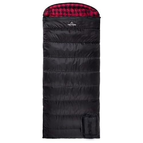 TETON Celsius XXL 0 Degree Right Zipper Sleeping Bag for Camping - Black