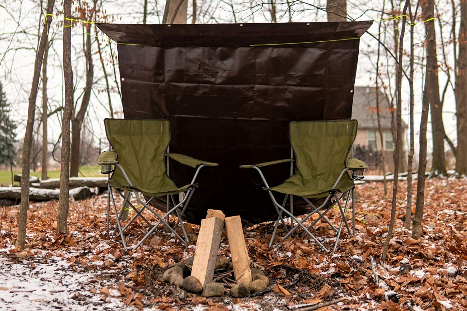 8' X 10' Super Heavy Duty 16 Mil Brown Poly Tarp Cover - Thick Waterproof