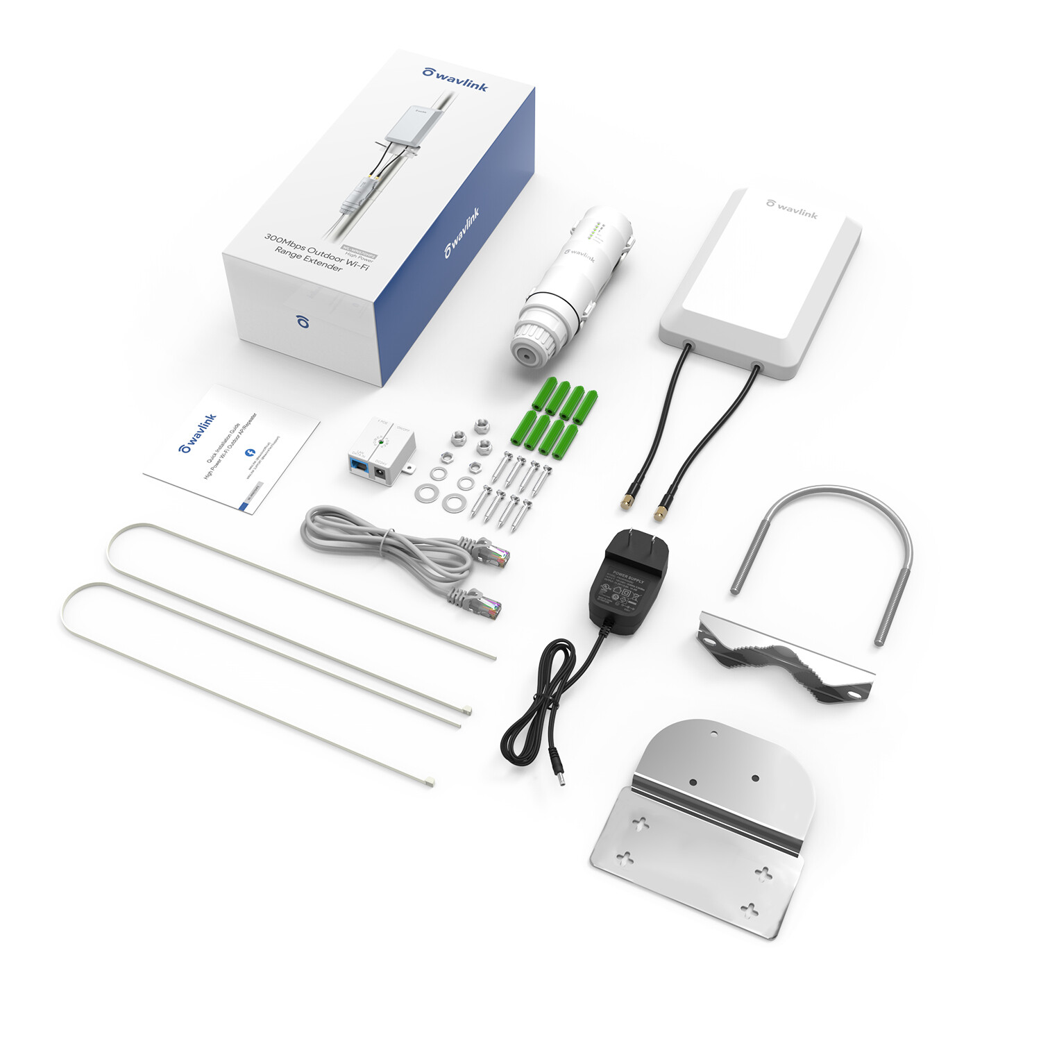 N300 Outdoor WiFi Range Extender Wireless AP Router Internet Signal Booster