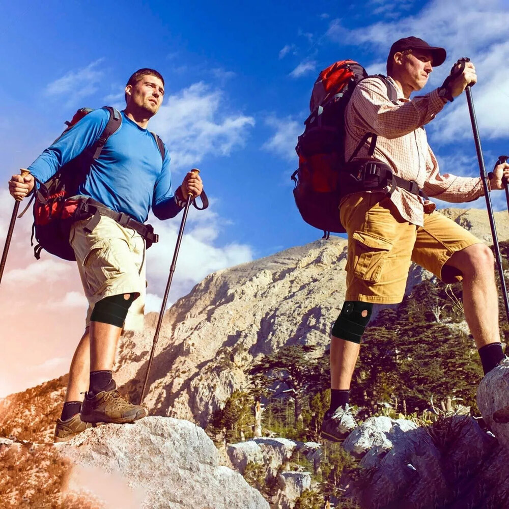 Hinged Knee Brace Compression Sleeve Joint Support Open Patella Stabilizer Wrap