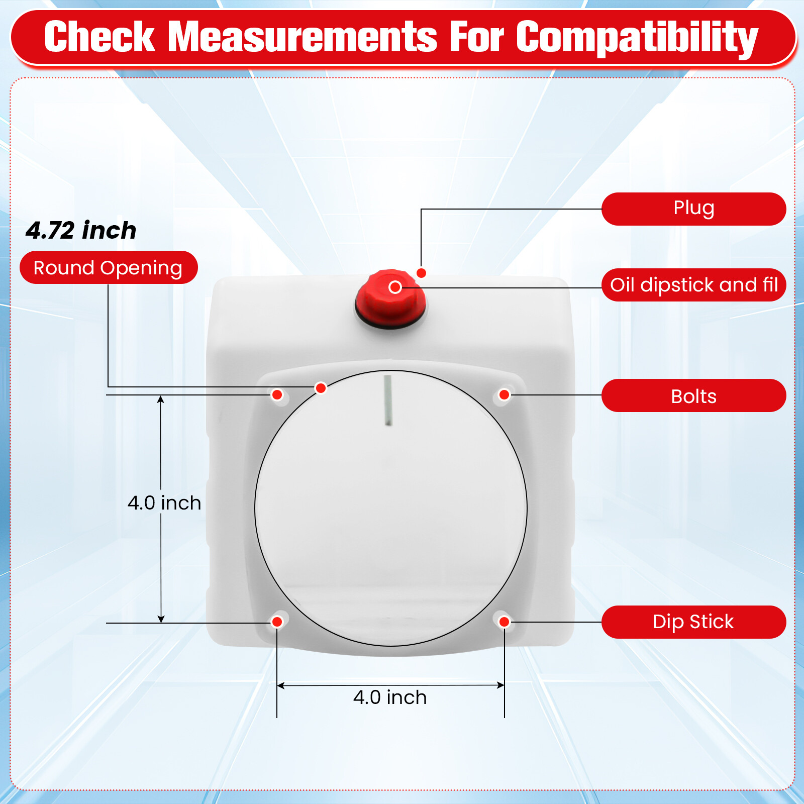 4/5/6/8/13 Quart PolyHydraulic Power Unit Replacement Reservoirs
