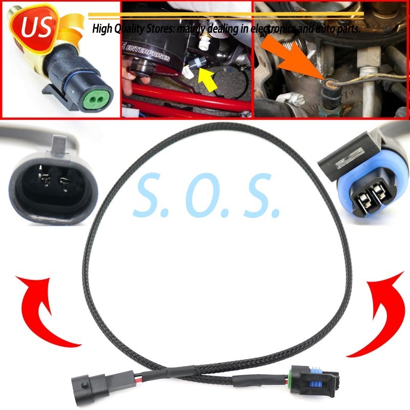 CTS Coolant Temperature Sensor Extension Harness Fit 2 Wire Water Temp LSX Plug