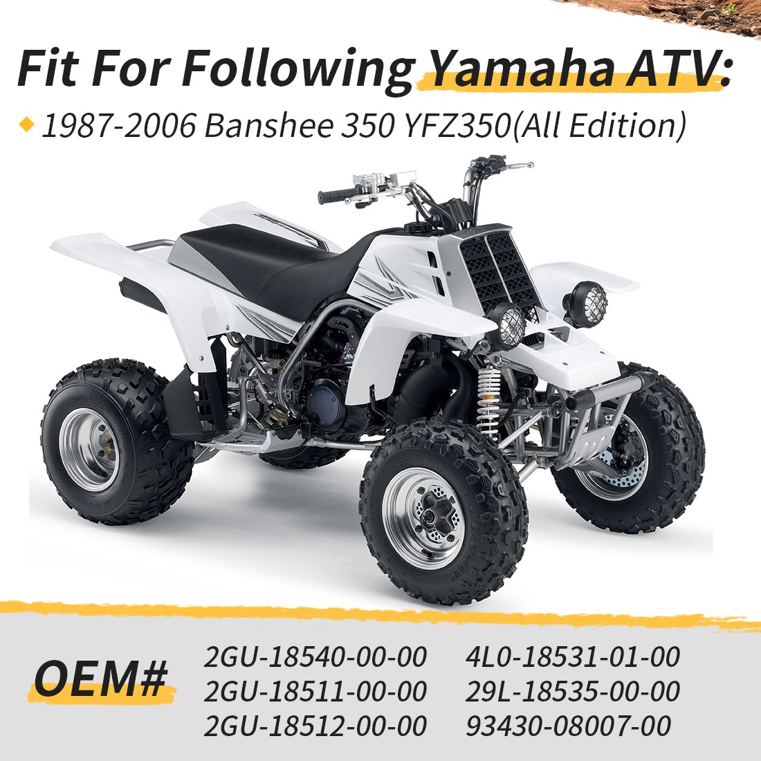 Shift Cam & Shift Forks Guide Bars Rods Set For Yamaha Banshee YFZ350 1987-2006