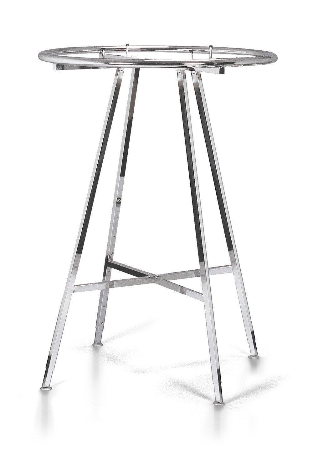 Chrome 36" Round Clothing Rack Height 48 - 72" H Leveler Glides Garment