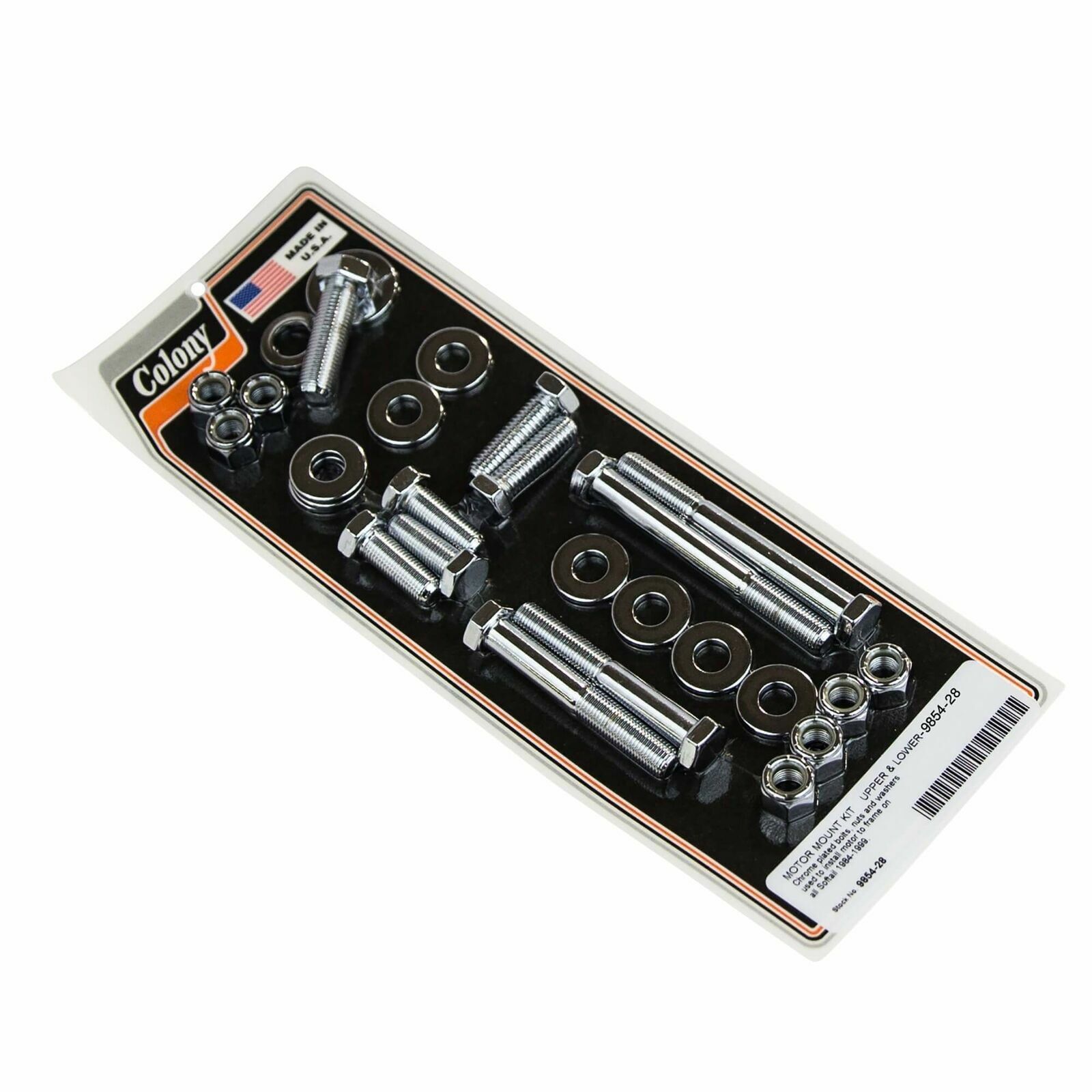 MOTOR MOUNT KIT (Chrome) Harley Evolution Softail FLST FXST 1984-99 . . 9854-28