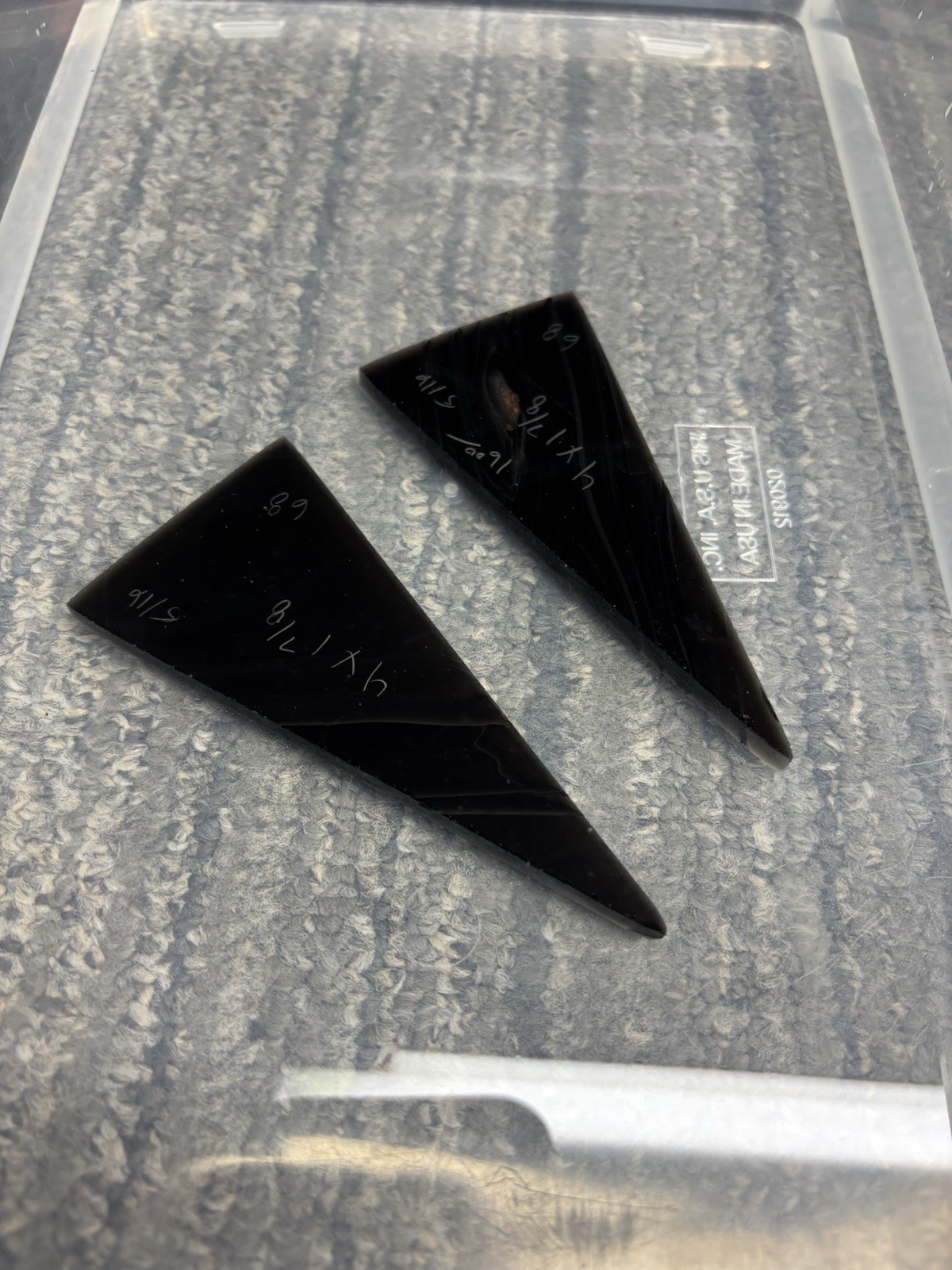 Obsidian Triangle Flint Knapping Preform Practice Blank Preforms