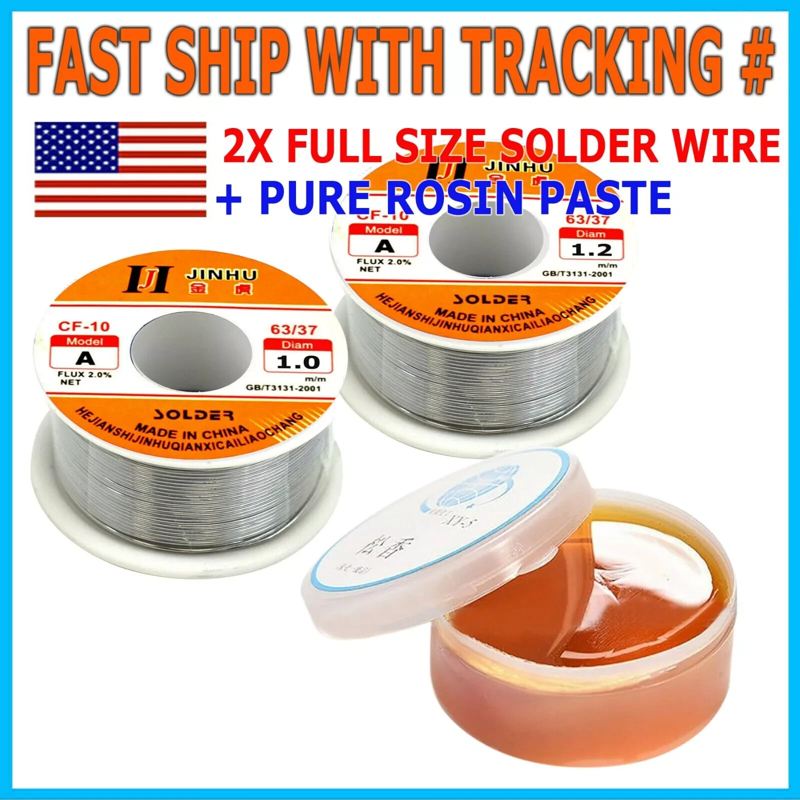 Tin Rosin Core Solder  1.0mm 1.2mm Wire For Electrical Soldering Pure Rosin Flux