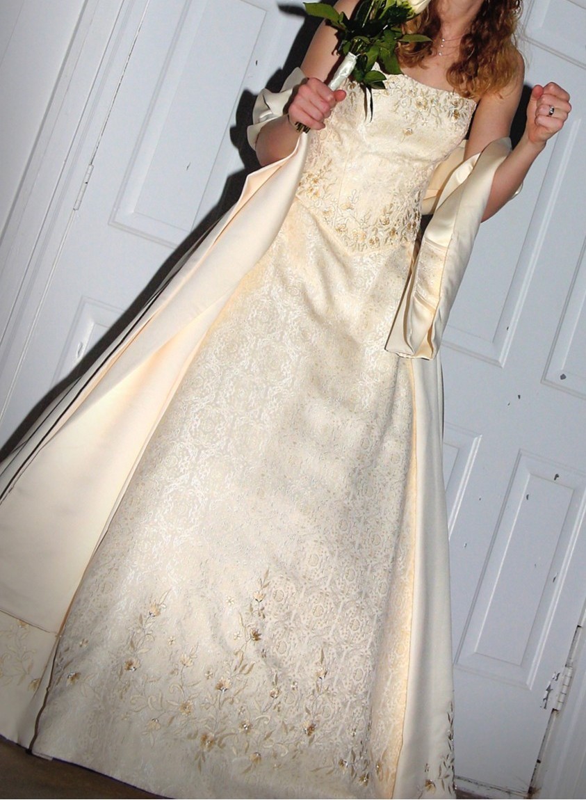 Anjolique wedding dress, Size 10, Ivory/Candlelight, Preowned