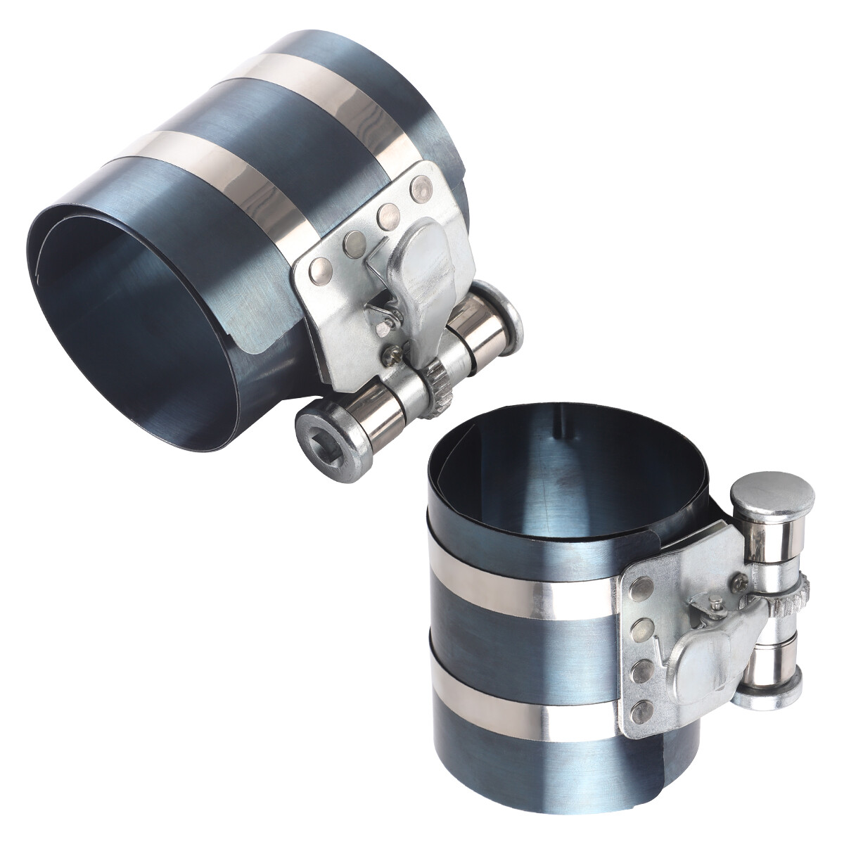 Piston Ring Compressor Professional Piston Install Tool with Wrench 2 1/8" to 7"