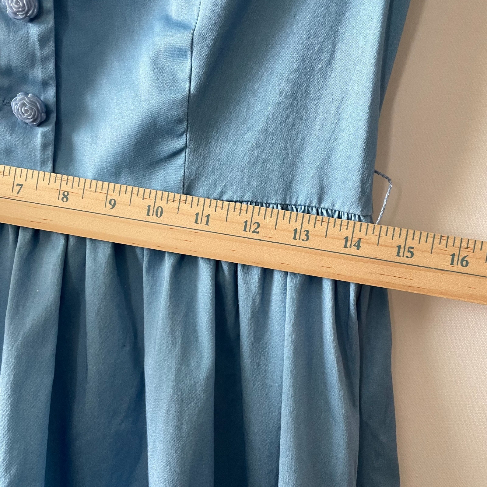 Disney Parks Womens Blue The Dress Shop Beauty Beast Belle Village Dress Size M